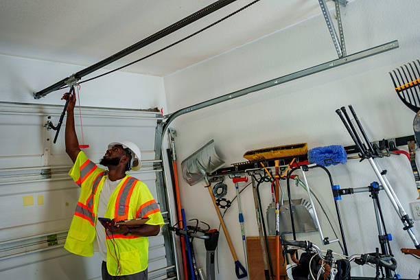 Professional Garage Door Installation technician working in Scenic Oaks, TX